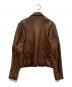 MAGUS (-) シングルライダースジャケット ブラウン サイズ:40：15000円