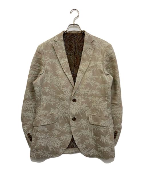 ETRO（エトロ）ETRO (エトロ) 総柄2Bジャケット　1J820 ベージュ サイズ:48の古着・服飾アイテム