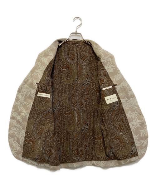ETRO（エトロ）ETRO (エトロ) 総柄2Bジャケット　1J820 ベージュ サイズ:48の古着・服飾アイテム