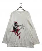 Y'sワイズ）の古着「ANGEL PRINT LONG SLEEVE T　YL-T35-070」｜ホワイト
