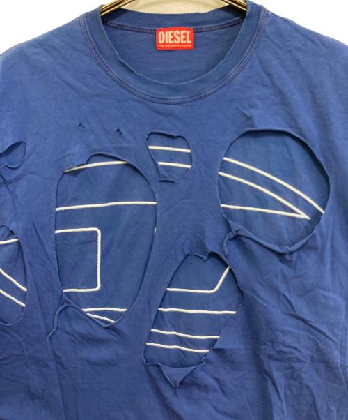 DIESEL（ディーゼル）DIESEL (ディーゼル) T-Strapoval T-shirt ブルー サイズ:Lの古着・服飾アイテム