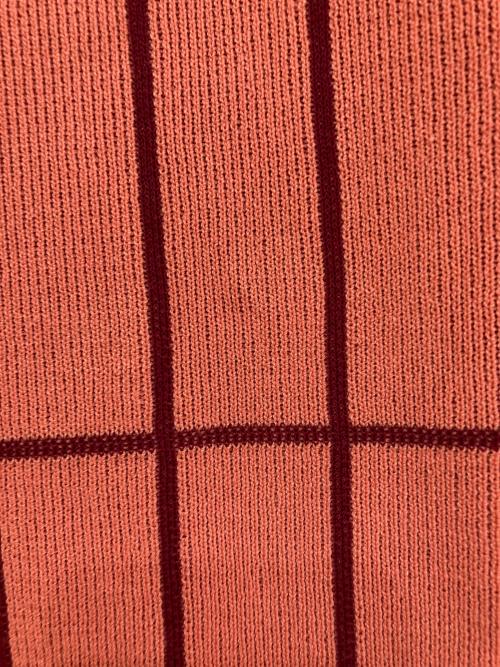 marimekko（マリメッコ）marimekko (マリメッコ) Tiiliskivi karnappi knitted skirt オレンジ サイズ:Mの古着・服飾アイテム