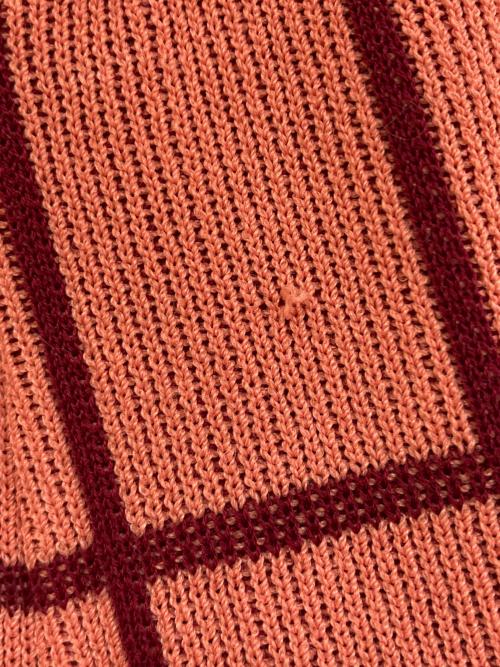 marimekko（マリメッコ）marimekko (マリメッコ) Tiiliskivi karnappi knitted skirt オレンジ サイズ:Mの古着・服飾アイテム