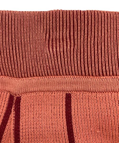 marimekko（マリメッコ）marimekko (マリメッコ) Tiiliskivi karnappi knitted skirt オレンジ サイズ:Mの古着・服飾アイテム