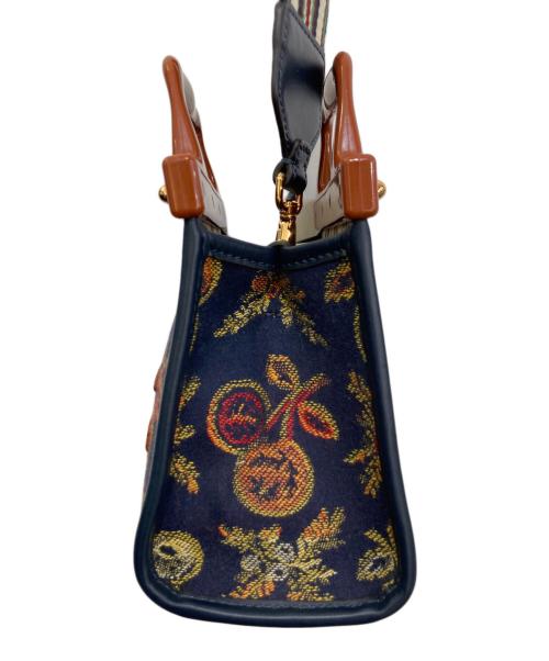 ETRO（エトロ）ETRO (エトロ) ラブトロッターミニトートバッグ　1P037 ブラウン×ネイビーの古着・服飾アイテム