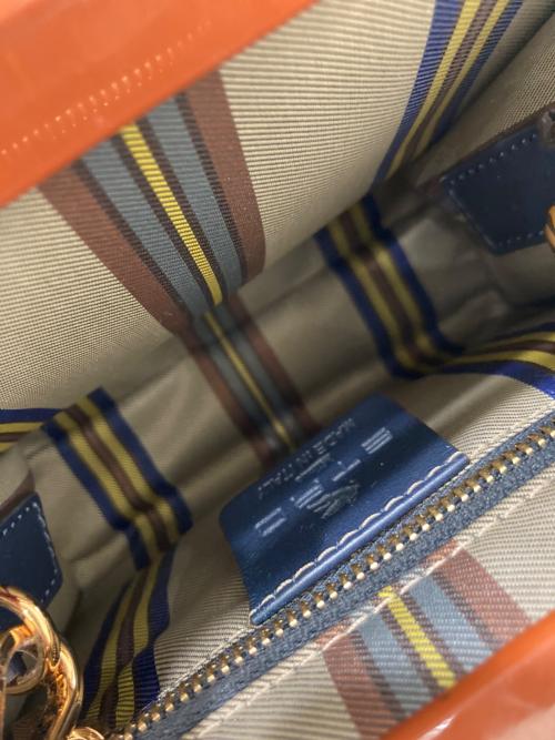 ETRO（エトロ）ETRO (エトロ) ラブトロッターミニトートバッグ　1P037 ブラウン×ネイビーの古着・服飾アイテム