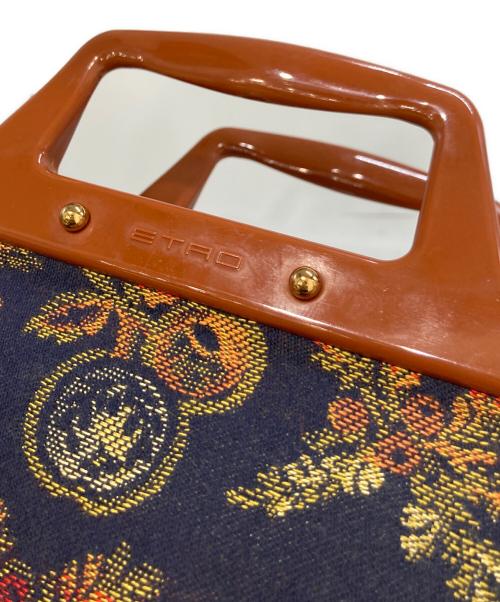 ETRO（エトロ）ETRO (エトロ) ラブトロッターミニトートバッグ　1P037 ブラウン×ネイビーの古着・服飾アイテム