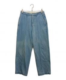 PWR（パワー）の古着「high twist denim slacks」｜インディゴ