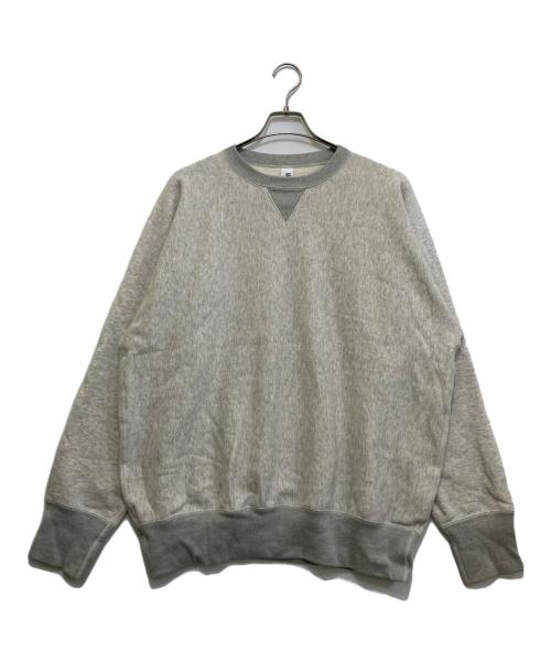 LOOPWHEELER（ループウィラー）LOOPWHEELER (ループウィラー) BEAMS PLUS (ビームスプラス) 別注100年起毛sweatcrewneck グレー サイズ:Lの古着・服飾アイテム