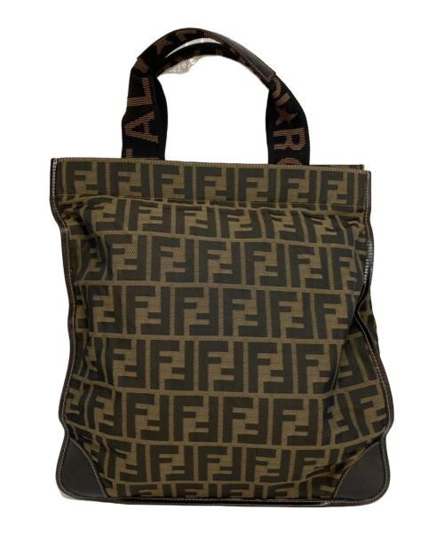 FENDI（フェンディ）FENDI (フェンディ) ズッカ柄トートバッグ ブラウンの古着・服飾アイテム