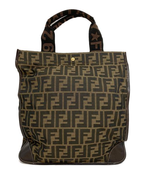 FENDI（フェンディ）FENDI (フェンディ) ズッカ柄トートバッグ ブラウンの古着・服飾アイテム
