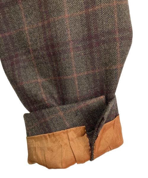 ISAIA（イザイア）ISAIA (イザイア) ウールカシミヤチェック2Bジャケット ブラウン サイズ:56の古着・服飾アイテム