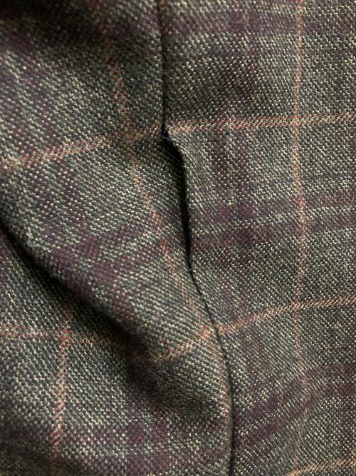 ISAIA（イザイア）ISAIA (イザイア) ウールカシミヤチェック2Bジャケット ブラウン サイズ:56の古着・服飾アイテム