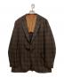 ISAIA（イザイア）の古着「ウールカシミヤチェック2Bジャケット」｜ブラウン