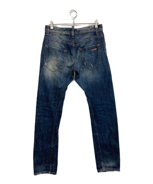 DSQUARED2（ディースクエアード）DSQUARED2 (ディースクエアード) ダメージ加工デニムパンツ インディゴ サイズ:46の古着・服飾アイテム