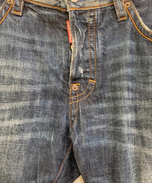 DSQUARED2（ディースクエアード）DSQUARED2 (ディースクエアード) ダメージ加工デニムパンツ インディゴ サイズ:46の古着・服飾アイテム