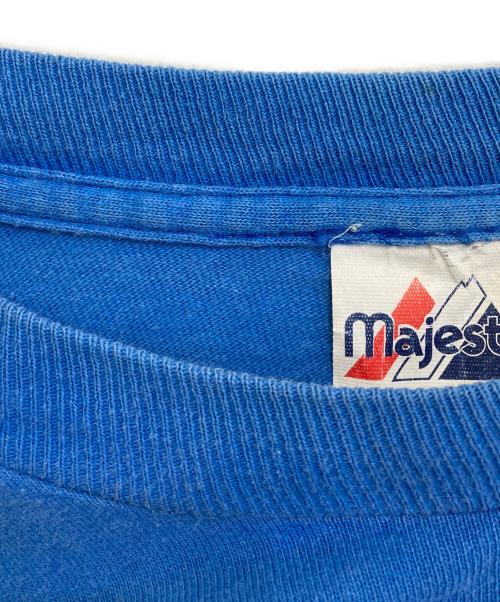 Majestic（マジェスティック）Majestic (マジェスティック) プリントTシャツ ブルー サイズ:Mの古着・服飾アイテム