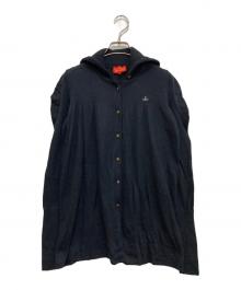 Vivienne Westwood RED LABEL（ヴィヴィアンウエストウッドレッドレーベル）の古着「モヘヤハイネックニットカーディガン」｜ネイビー