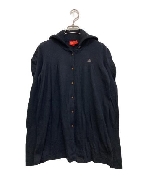 Vivienne Westwood RED LABEL（ヴィヴィアンウエストウッドレッドレーベル）Vivienne Westwood RED LABEL (ヴィヴィアンウエストウッドレッドレーベル) モヘヤハイネックニットカーディガン ネイビー サイズ:2の古着・服飾アイテム