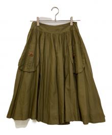 Vivienne Westwood RED LABEL（ヴィヴィアンウエストウッドレッドレーベル）の古着「デザインポケットスカート」｜オリーブ