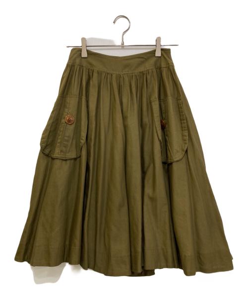 Vivienne Westwood RED LABEL（ヴィヴィアンウエストウッドレッドレーベル）Vivienne Westwood RED LABEL (ヴィヴィアンウエストウッドレッドレーベル) デザインポケットスカート オリーブ サイズ:2の古着・服飾アイテム
