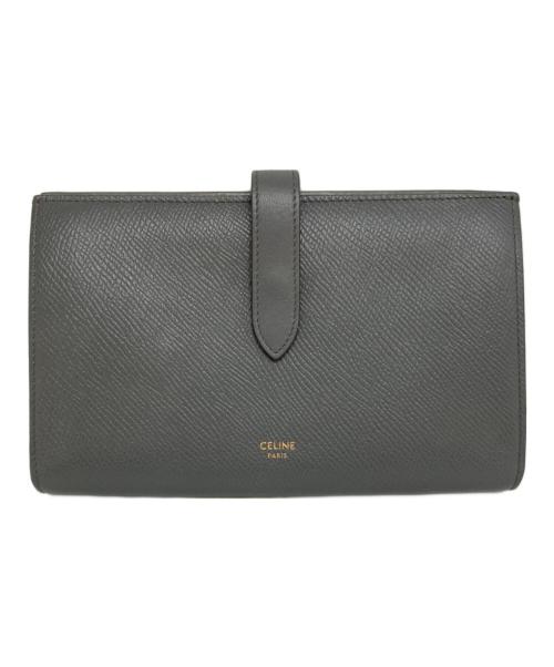 CELINE（セリーヌ）CELINE (セリーヌ) ラージストラップウォレット グレーの古着・服飾アイテム