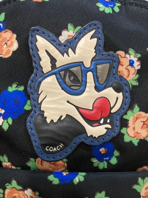 COACH（コーチ）COACH (コーチ) フラワー ドッグミニリュック ブラックの古着・服飾アイテム
