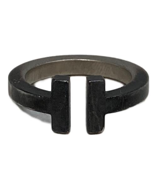 TIFFANY & Co.（ティファニー）Tiffany & Co. (ティファニー) T スクエア リング ブラックPVD ブラック サイズ:8号の古着・服飾アイテム