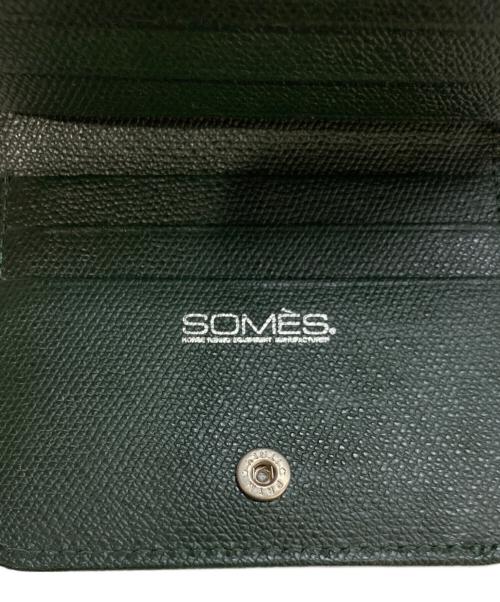 SOMES（ソメス）SOMES (ソメス) ピルエット2つ折り財布 グリーンの古着・服飾アイテム