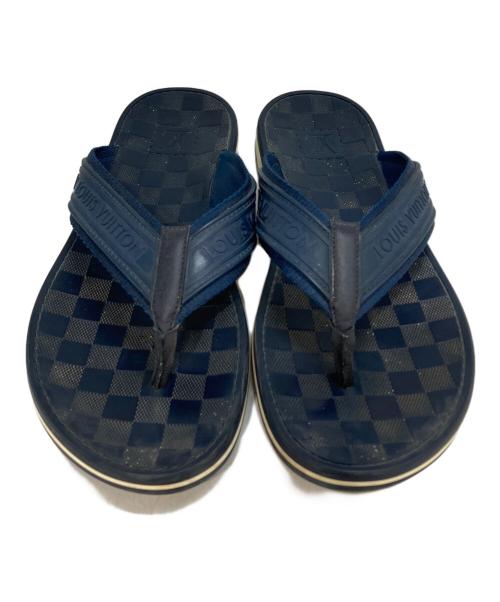 LOUIS VUITTON（ルイ ヴィトン）LOUIS VUITTON (ルイ ヴィトン) ダミエ トングサンダル ネイビー サイズ:9の古着・服飾アイテム