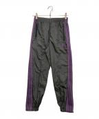 Needles×BEAMS BOYニードルズ×ビームスボーイ）の古着「Zip Track Pants　MR475」｜グレー×パープル