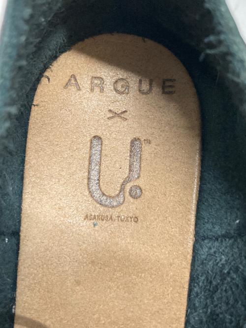 ARGUE（アーギュ）ARGUE (アーギュ) U-DOT (ユードット) ハラコ切替レザーシューズ ブラック サイズ:23の古着・服飾アイテム