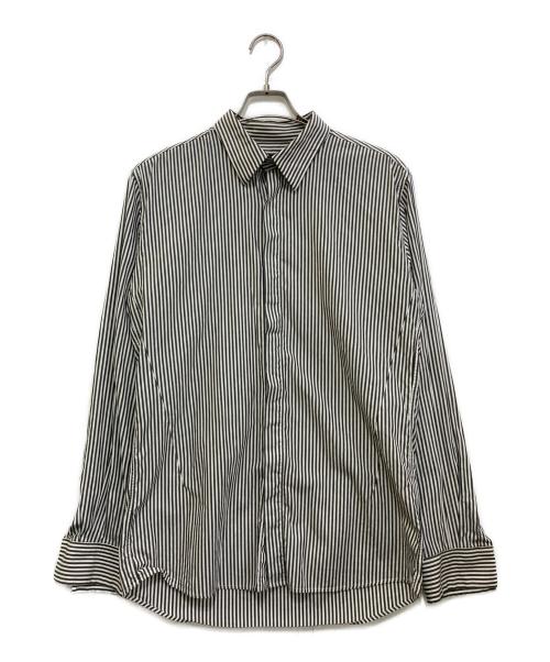NUMBER (N)INE（ナンバーナイン）NUMBER (N)INE (ナンバーナイン) ストライプシャツ ホワイトブラック サイズ:４の古着・服飾アイテム