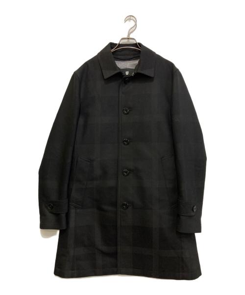 BLACK LABEL CRESTBRIDGE（ブラックレーベル クレストブリッジ）BLACK LABEL CRESTBRIDGE (ブラックレーベル クレストブリッジ) ライナー付チェックコート　51b40-605-09 ブラック サイズ:Lの古着・服飾アイテム