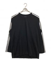 Y-3（ワイスリー）の古着「Long Sleeve Wire Tee 3-Stripes　JW7351」｜ブラック
