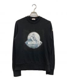 MONCLER（モンクレール）の古着「ロゴクルーネックスウェット　F20918G78110」｜ブラック