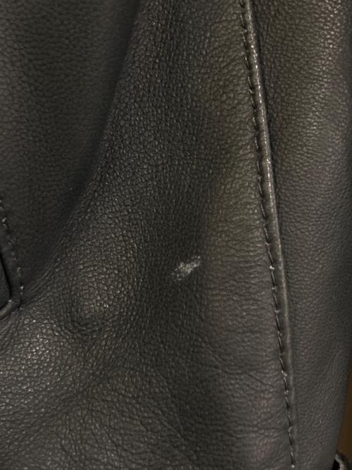 Cinquanta（チンクワンタ）Cinquanta (チンクワンタ) ラムレザー スタンドカラーシングルライダース ジャケット　H-502 ブルー×グレー サイズ:50の古着・服飾アイテム