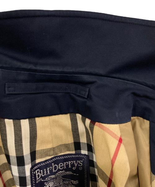 Burberry's（バーバリー）Burberry's (バーバリー) 裏地ノバチェックステンカラーコート ネイビー サイズ:48の古着・服飾アイテム