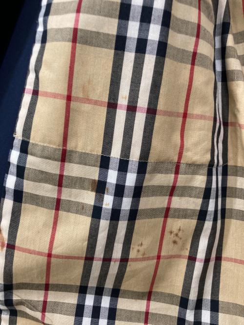 Burberry's（バーバリー）Burberry's (バーバリー) 裏地ノバチェックステンカラーコート ネイビー サイズ:48の古着・服飾アイテム