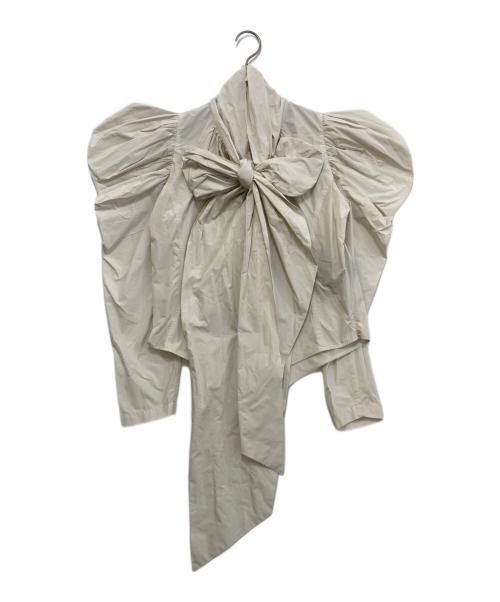 HEELAL（ヘラル）HEELAL (ヘラル) ボウタイブラウス ベージュ サイズ:Fの古着・服飾アイテム