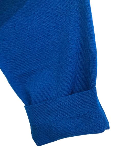 JIL SANDER（ジルサンダー）JIL SANDER (ジルサンダー) Vネックウールニット M220308 ブルー サイズ:48の古着・服飾アイテム