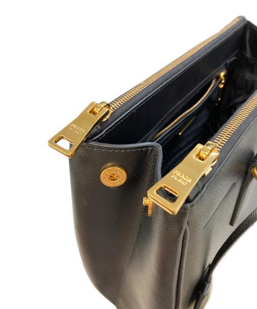 PRADA（プラダ）PRADA (プラダ) GALLERIA SAFFIANO LEATHER BAG　1BA801 ネロ/ブラックの古着・服飾アイテム