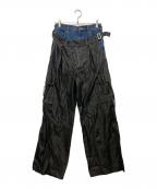 PRANK PROJECTプランクプロジェクト）の古着「Double West Layered Denim Pants」｜ブラック