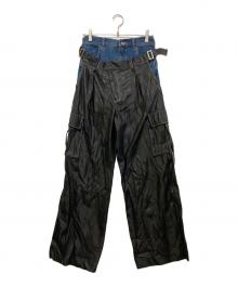 PRANK PROJECT（プランクプロジェクト）の古着「Double West Layered Denim Pants」｜ブラック