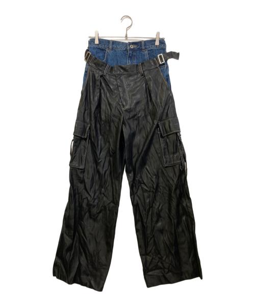 PRANK PROJECT（プランクプロジェクト）PRANK PROJECT (プランクプロジェクト) Double West Layered Denim Pants ブラック サイズ:38の古着・服飾アイテム