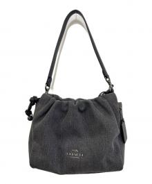 COACH（コーチ）の古着「フェイ ドローストリング バッグ　CAK36」｜グレー