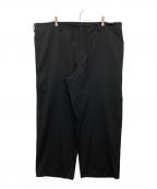 Yohji Yamamoto pour hommeヨウジヤマモト プールオム）の古着「ウールギャバスラックス」｜ブラック