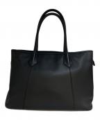 BARNEYS NEWYORKバーニーズ・ニューヨーク）の古着「レザートートバッグ」｜ブラック