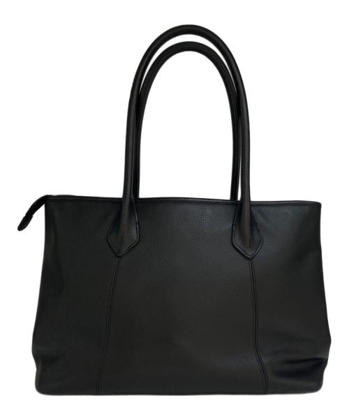 BARNEYS NEWYORK（バーニーズ・ニューヨーク）BARNEYS NEWYORK (バーニーズ・ニューヨーク) レザートートバッグ ブラックの古着・服飾アイテム