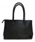 BARNEYS NEWYORK (バーニーズ・ニューヨーク) レザートートバッグ ブラック：15000円